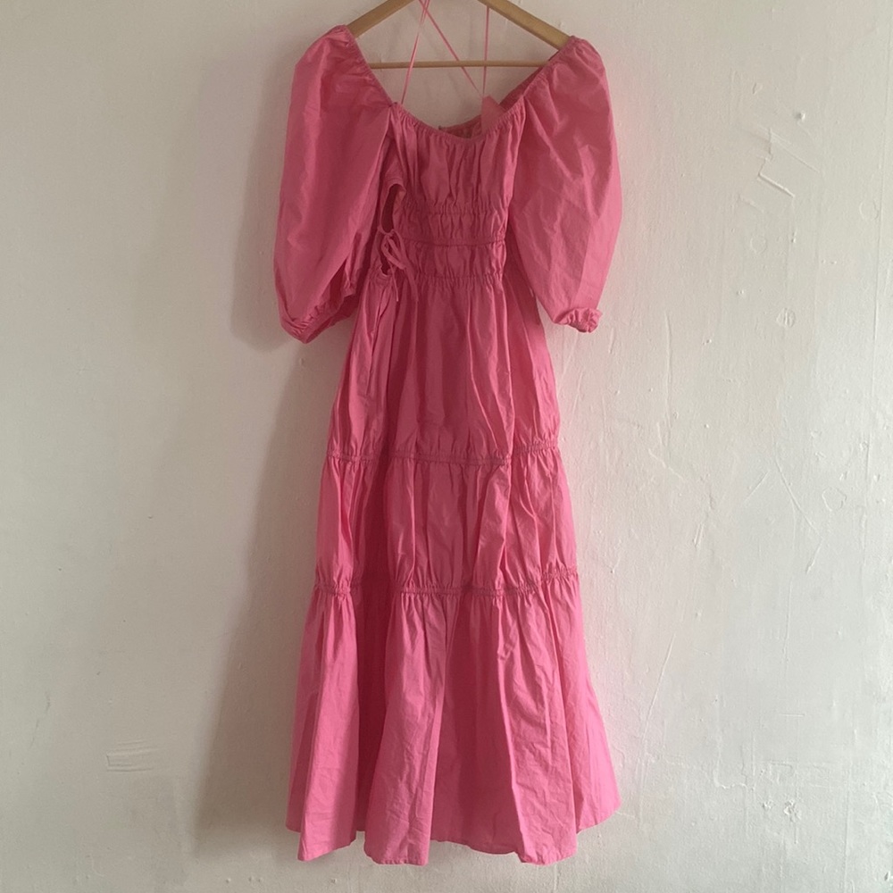 NICHOLAS
Henna tiered gathered cotton-poplin midi dress